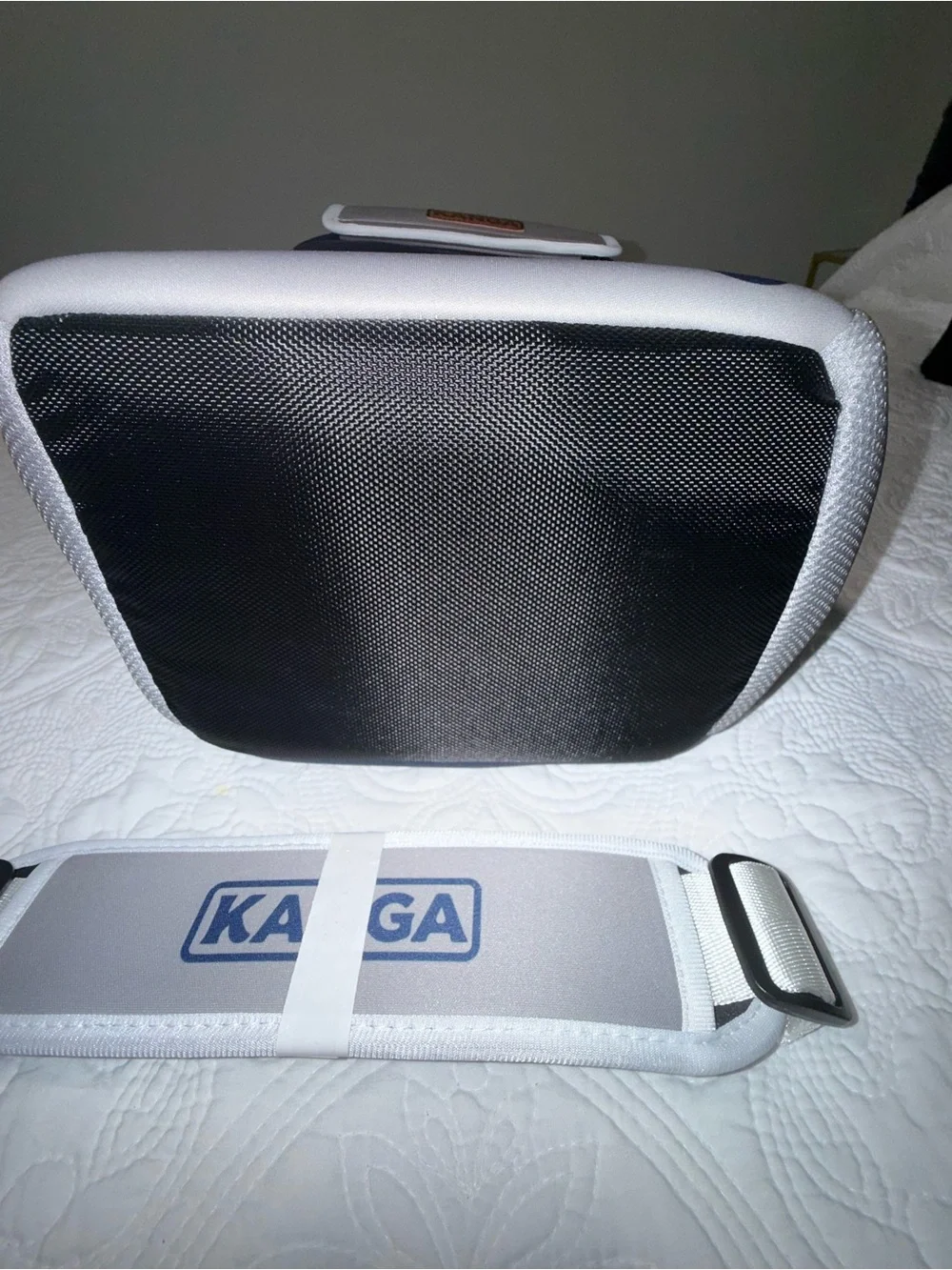 Navy and Gray cooler Bag with Padded Shoulder Strap